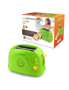 Toster Esperanza 750W Smiley obrazki zielony EKT003