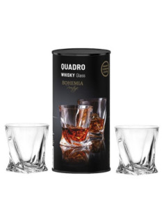 Szklanki 340ml 2szt Bohemia Quadro whisky w tubie