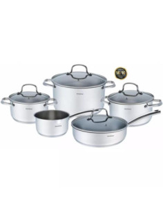 Garnki  9 elementów nierdzewny 18/10 KH-7215