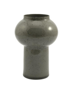 Wazon szklany 30x20cm popiel-czarny M1580