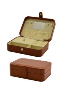 Szkatułka skórzana 17x12x6cm brąz