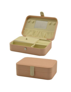 Szkatułka skórzana 17x12x6cm różowy