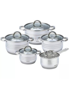 Garnki 10 elementów nierdzewne Klausberg KB-7697