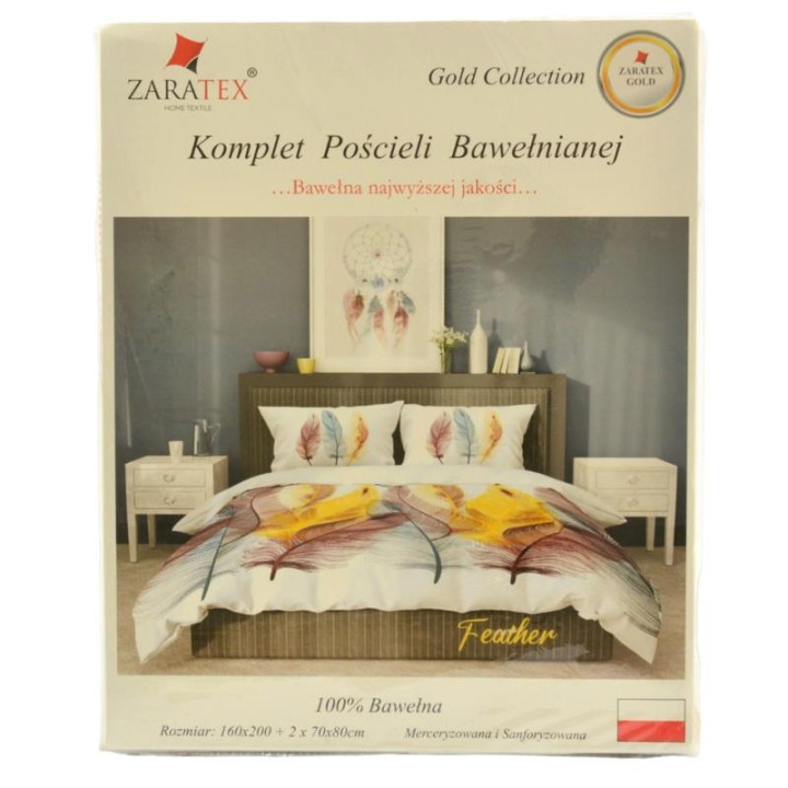 Pościel 160x200cm Bawełna Feather 2 x 70x80cm