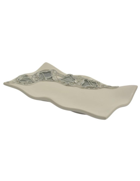 Podstawka ceramiczna falowana 29x16cm C-635w witraż