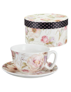 Filiżanka ze spodkiem 300ml Peony GR041 Villa Italia 2