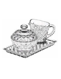 Cukiernica + mlecznik szklana 3 elementy 2