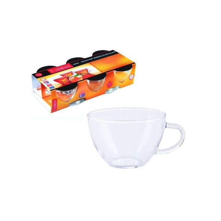 Filiżanki żaroodporne Termisil Classic 250ml 6szt+spodki