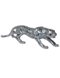 Figurka Lampart 14x56cm ceramiczna YD14A009S srebro 2