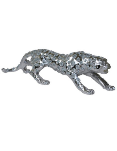 Figurka Lampart 14x56cm ceramiczna YD14A009S srebro