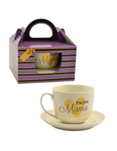 Filiżanka ze spodkiem 400ml Dzień matki "Fajna Mama" 2