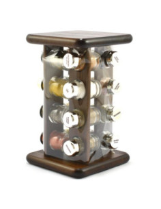 Przyprawniki 16 elementów obrotowe srebrne nakrętki mix 2