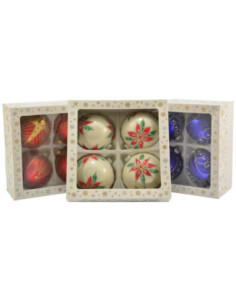 Bombki szklane 4szt 120mm dekorowane mix 2