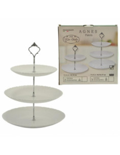 Patera 3 poziomowa okrągła Agnes szkło hartowane 2