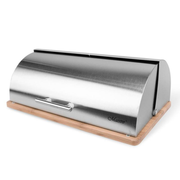 Chlebak metalowy z drewnianą podstawą MR-1672S