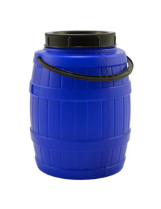 Beczka plast. 12L z uchwytem biała/niebieska mix 2