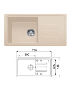 Zlew Franke Bliss BSG 611-78 beżowy 2