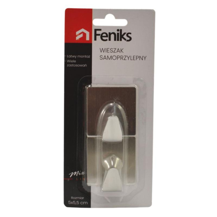 Wieszaki samoprzylepne metalowe 2szt