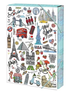 Teczka A4 4cm Cities 253098 2