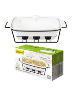 Brytfanna z podgrzewaczem 40cm 2,5L Maestro MR-11659-73 biała 2