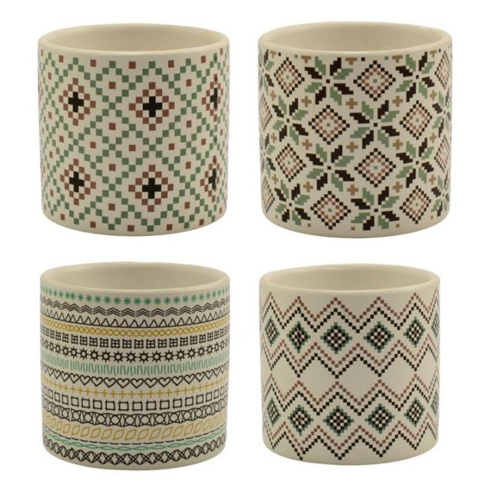 Doniczka ceramiczna 11,5x10,5cm MRY1352 mix