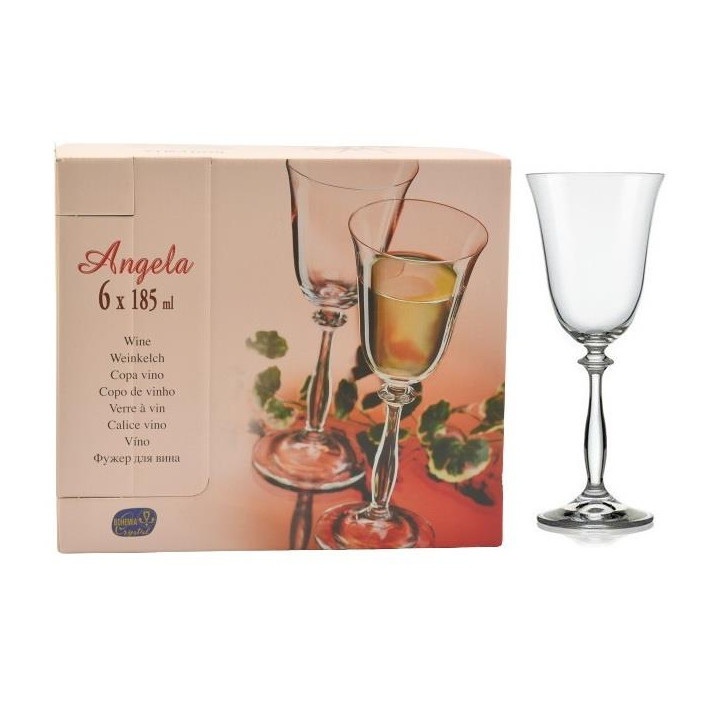 Kieliszki do wina 185ml 6szt Angela