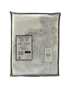 Obrus haftowany 140x220cm z Gipiurą biały 2031 2