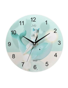 Zegar ścienny drewniany Delfin 30cm JVD HJ108 2