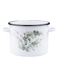 Garnek emalia 22cm 5,5L Eukaliptus 2