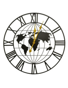 Zegar ścienny 60cm czarno-złoty E04.4486.90 2