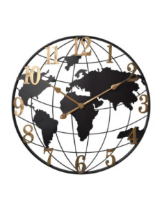 Zegar ścienny 60cm czarno-złoty E04.4531 2
