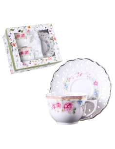 Filiżanki ze spodkami 2 sztuki 220ml Dalia 2