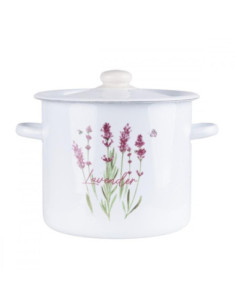 Garnek emalia 24cm 7L z/p Lawenda 2