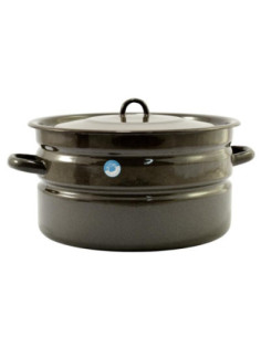 Garnek emalia 32cm 14L brązowy z/p 2