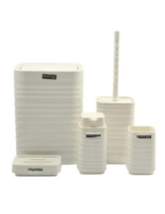 Łazienkowy zestaw 5 części kwadrat biały 4403 2