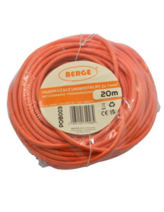 Przedłużacz 20M 230V pomarańczowy 2x1mm2 13A 2000W ogrodowy 2