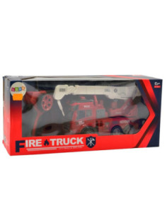 Straż pożarna czerwona z drabiną R/C Leantoys 2