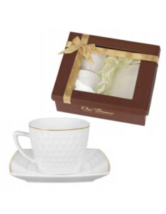 Filiżanki ze spodkami 2 sztuki 240ml Oro Bianco BO-2295 2