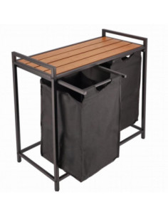 Kosz na pranie 2 komory 72x73x33cm CM-989405 2