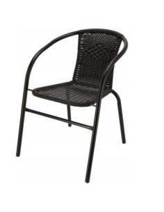 Krzesło poliratan Bistro czarny OM-291850 2