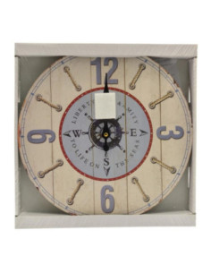 Zegar ścienny drewniany 33cm HLC9048 2