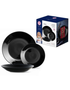 Serwis obiadowy MG Home 18 elementów Fera czarny 2