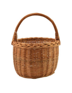 Kosz wiklinowy okrągły z rączką 31x31x21cm 2