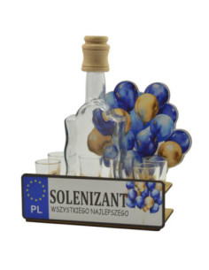 Karafka szklana Tablica Rejestracyjna-Solenizant 839A 2
