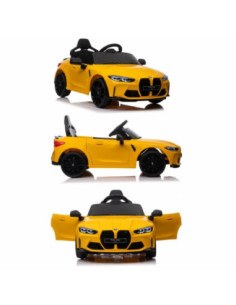 Auto na akumulator BMW M4 żółte 2