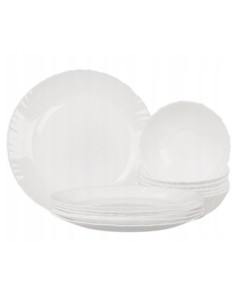 Serwis obiadowy 18 elementów Opalex Carbo biały 2