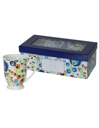 Kubki 2 sztuki 350ml ceramiczne Livello CR10-F1 Folk