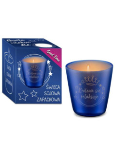 Świeca zapachowa w szkle zielona herbata "Królowa się relaksuje" 2