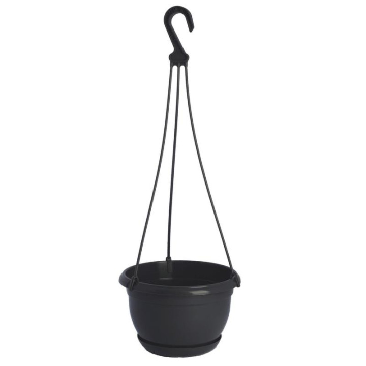 Doniczka wisząca Malta 19cm h:12,5cm antracyt 2401