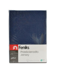 Prześcieradło Jersey 200x220cm granat 2